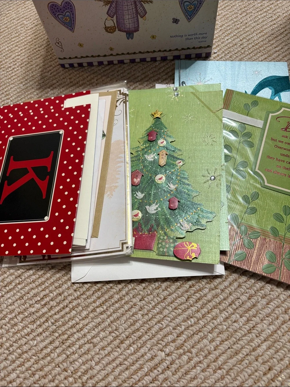 Decorative Card Box with Assorted Cards